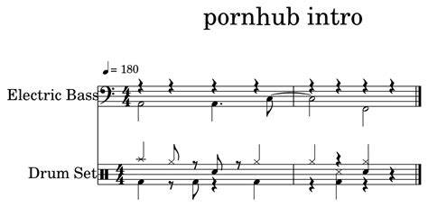 pornhub music|The PornHub Intro (sheet music for drums)